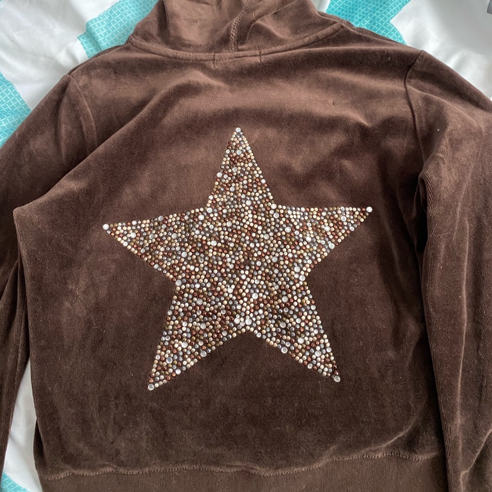 AQUA Velour Zip Hoodie - Picture 2 of 3